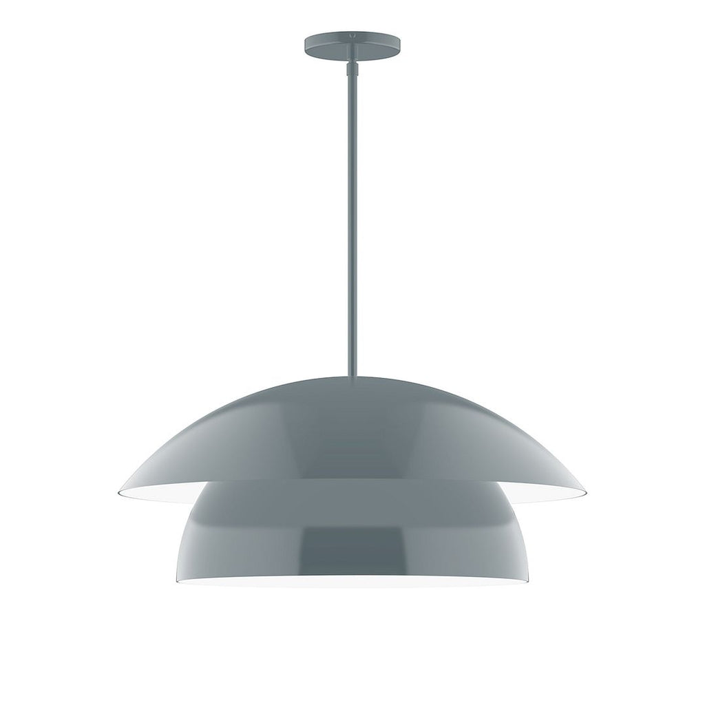 24" Nest Stem Hung Pendant, Slate Gray - STGX447-40