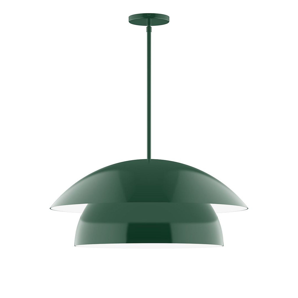 24" Nest Stem Hung Pendant, Forest Green - STGX447-42