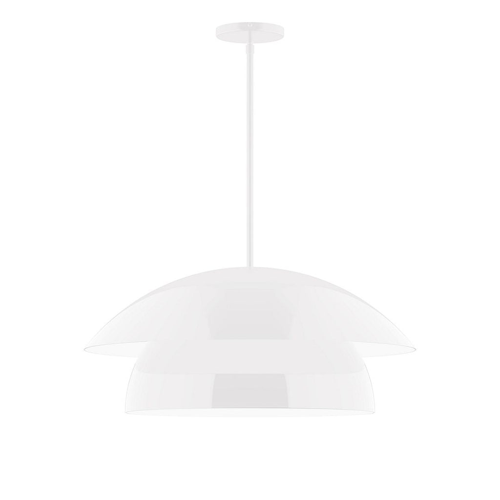 24" Nest Stem Hung Pendant, White - STGX447-44