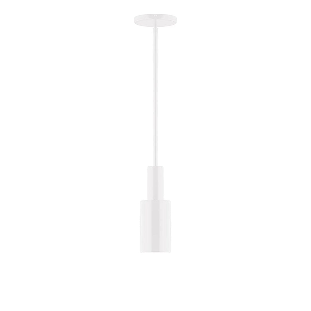 3.5" Stack Mini Cylinder Stem Hung Pendant, White - STGX450-44