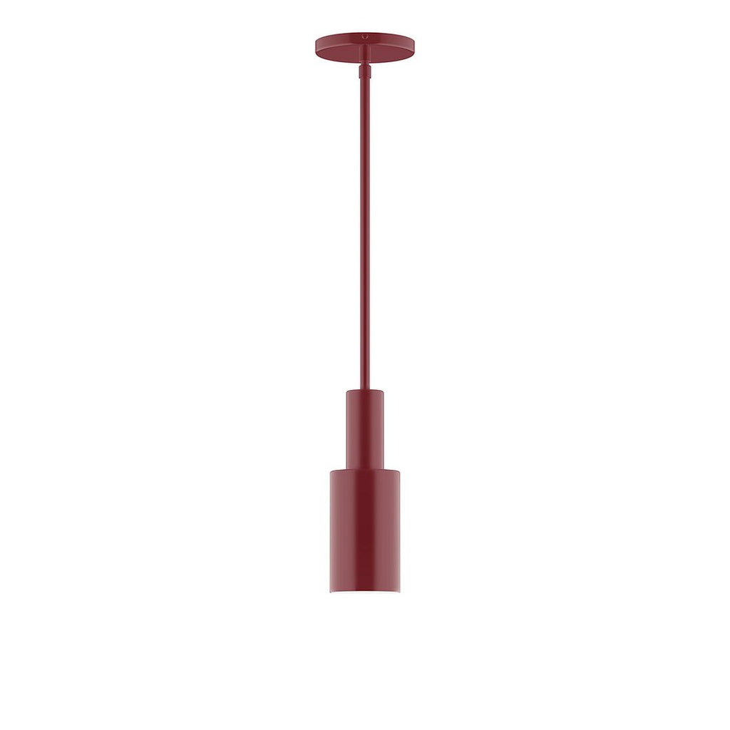 3.5" Stack Mini Cylinder Stem Hung Pendant, Barn Red - STGX450-55