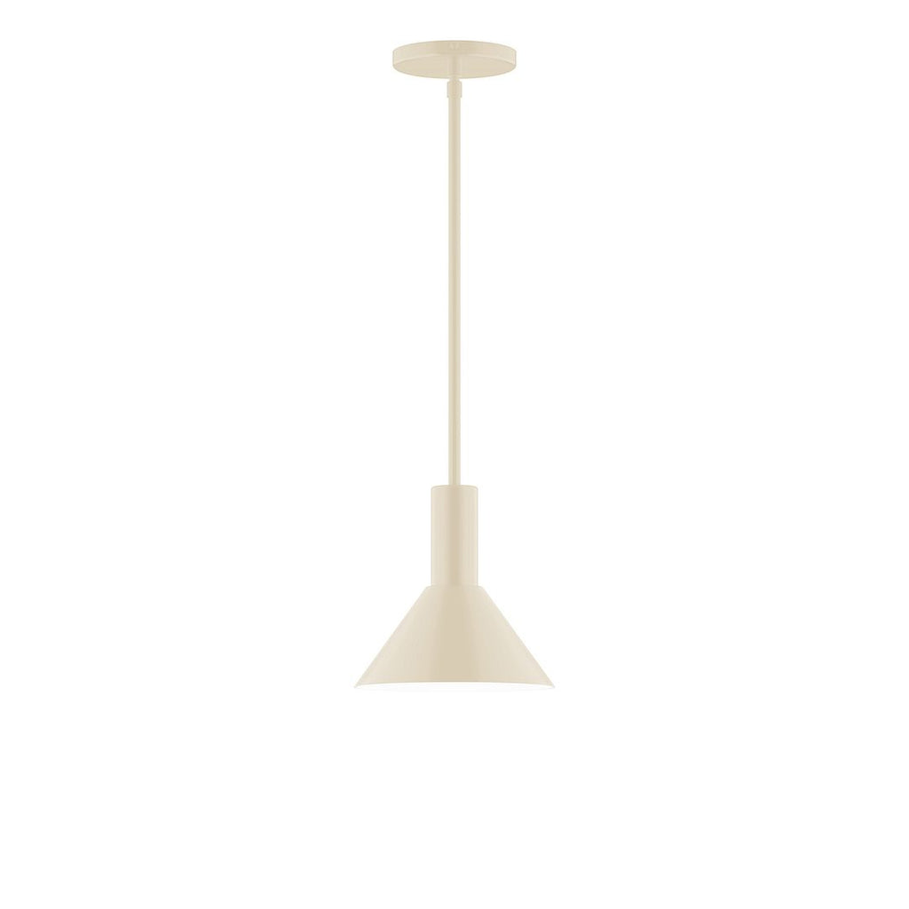 8" Stack Mini Cone Stem Hung Pendant, Cream - STGX451-16