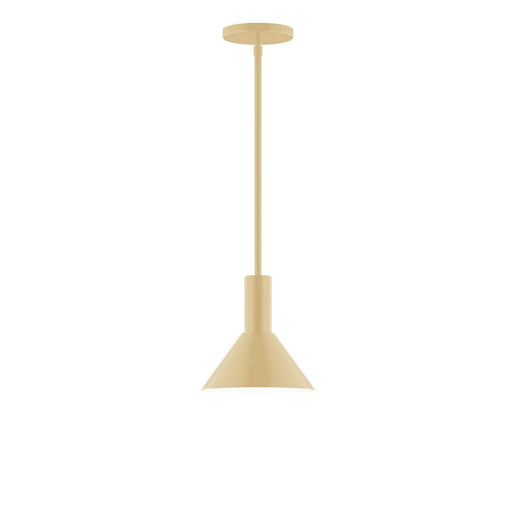 8" Stack Mini Cone Stem Hung Pendant, Ivory - STGX451-17