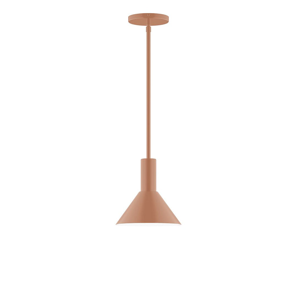 8" Stack Mini Cone Stem Hung Pendant, Terracotta - STGX451-19