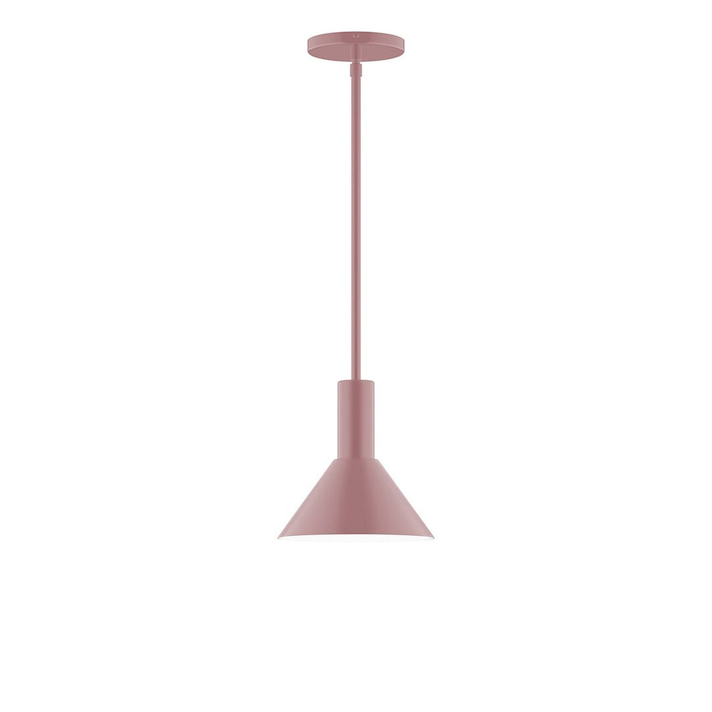 8" Stack Mini Cone Stem Hung Pendant, Mauve - STGX451-20