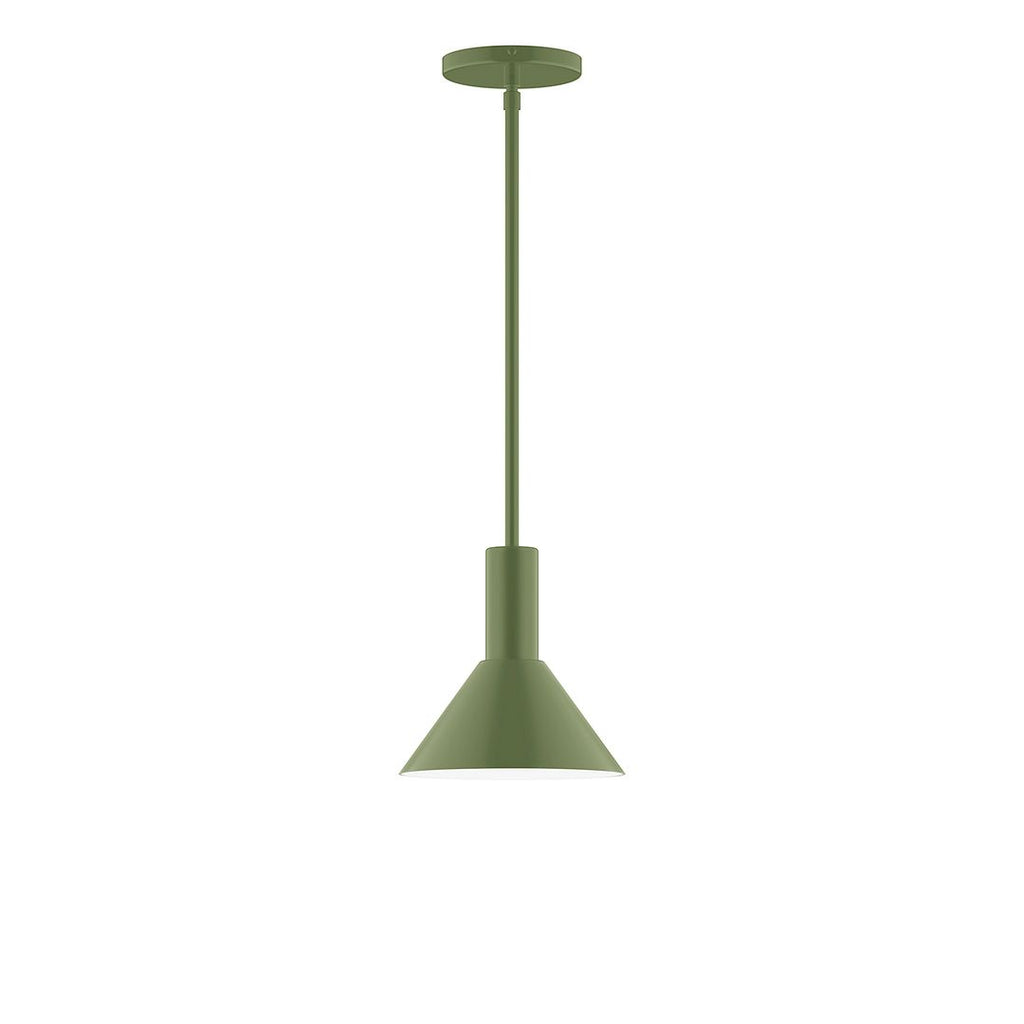 8" Stack Mini Cone Stem Hung Pendant, Fern Green - STGX451-22