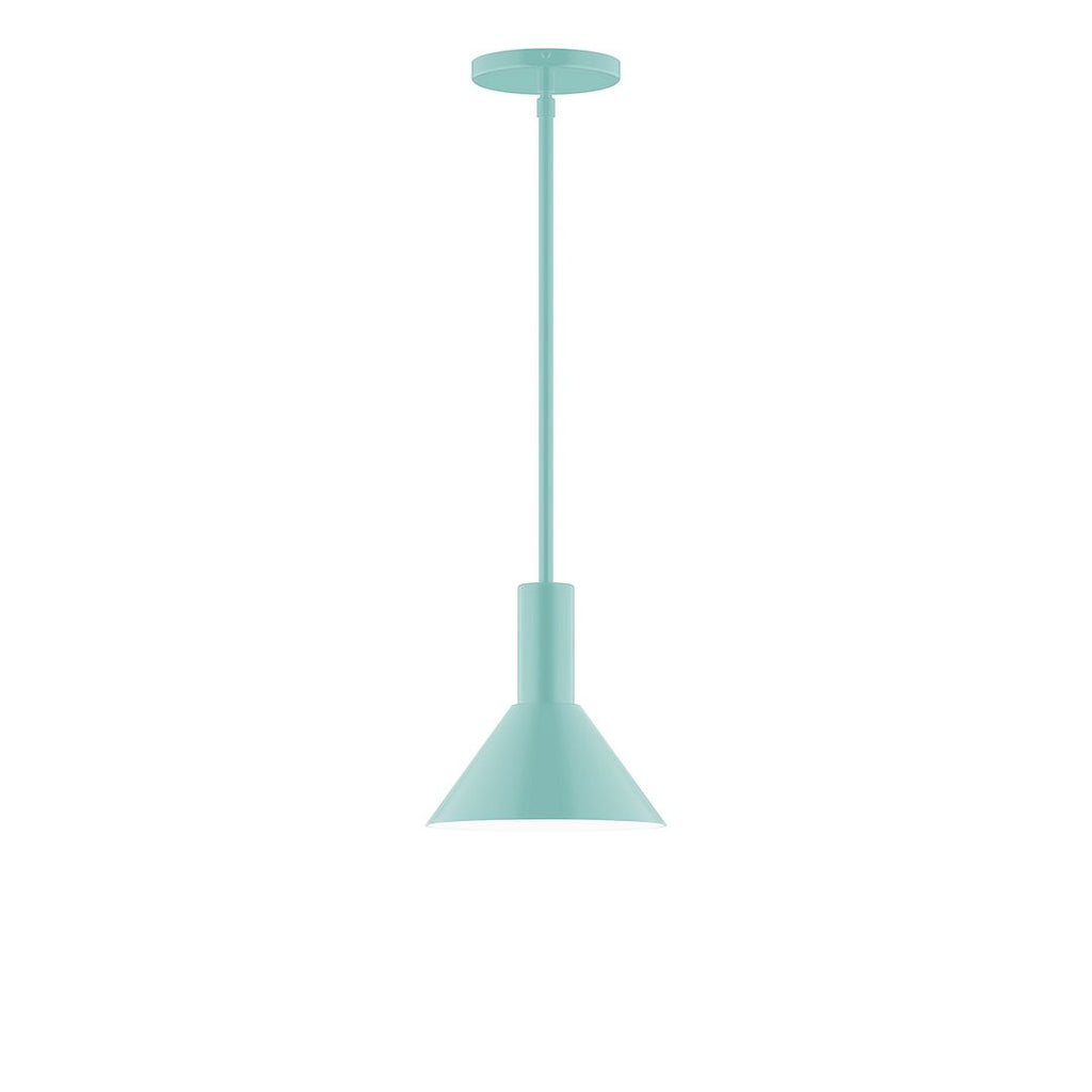 8" Stack Mini Cone Stem Hung Pendant, Sea Green - STGX451-48