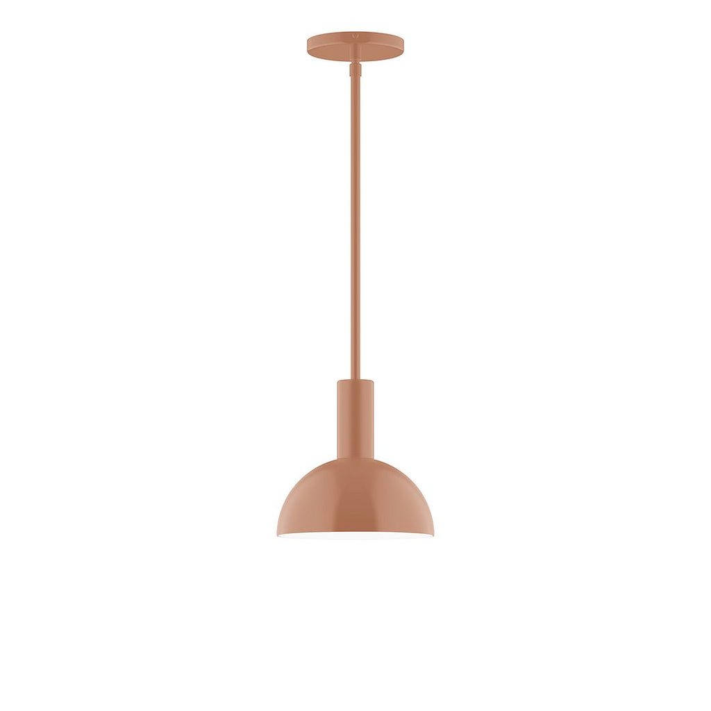 8" Stack Mini Dome Stem Hung Pendant, Terracotta - STGX456-19