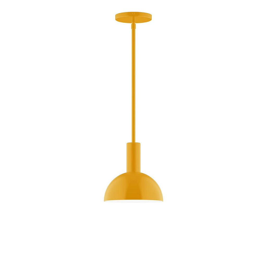 8" Stack Mini Dome Stem Hung Pendant, Bright Yellow - STGX456-21