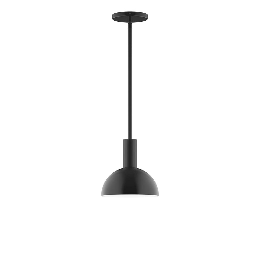 8" Stack Mini Dome Stem Hung Pendant, Black - STGX456-41