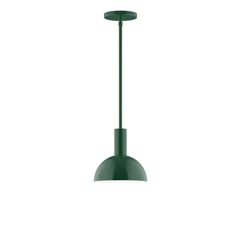 8" Stack Mini Dome Stem Hung Pendant, Forest Green - STGX456-42