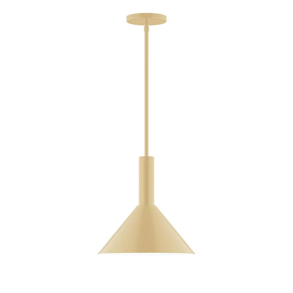 12" Stack Cone Stem Hung Pendant, Ivory - STGX466-17