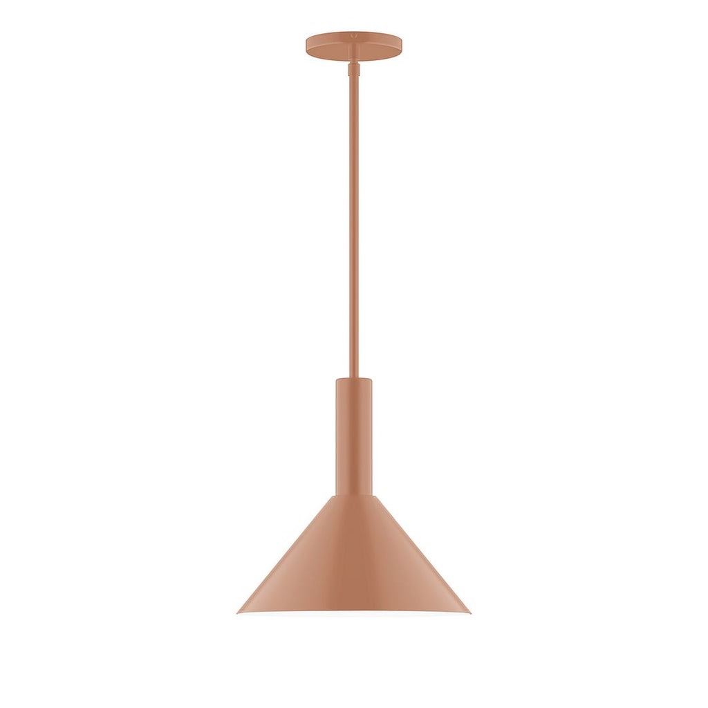 12" Stack Cone Stem Hung Pendant, Terracotta - STGX466-19