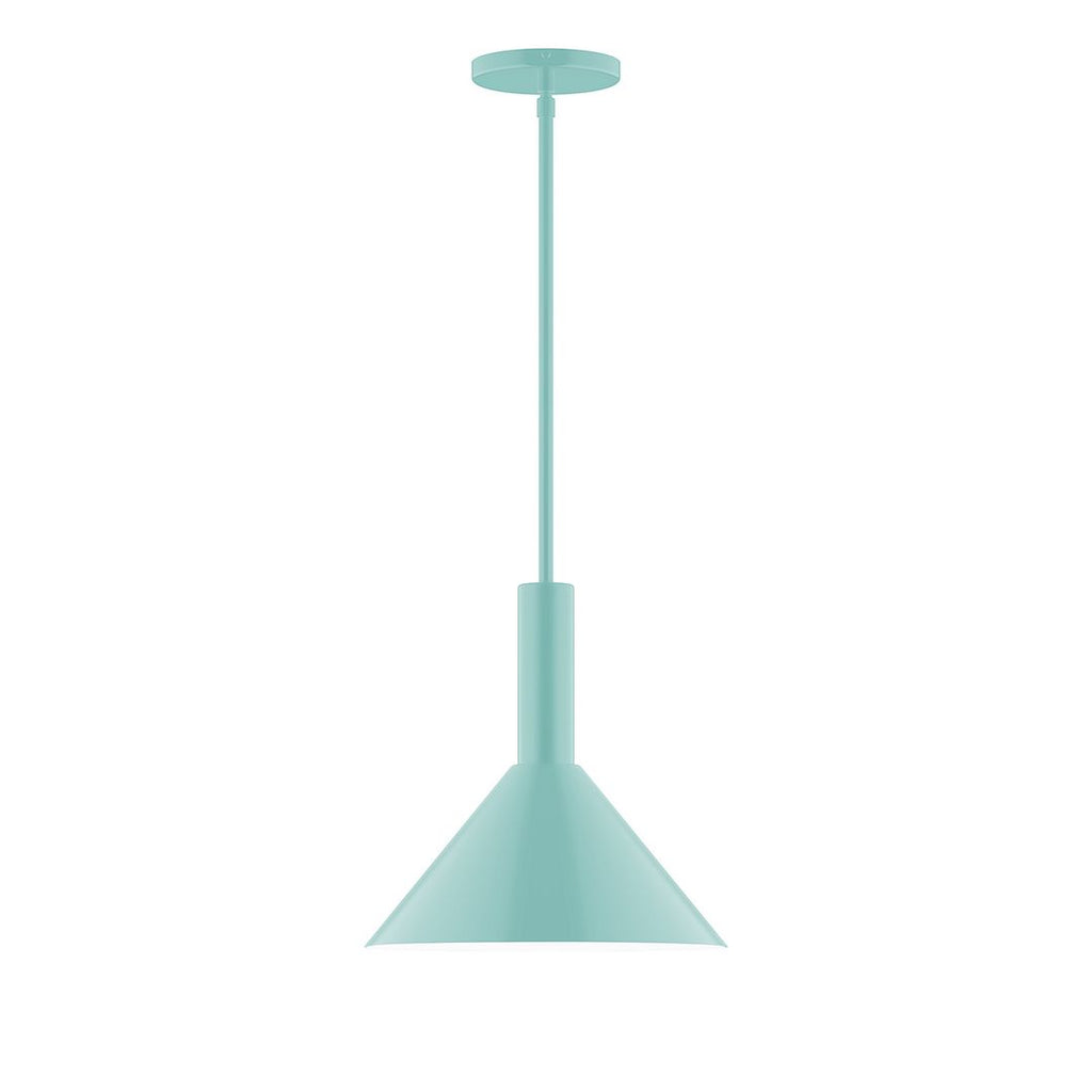 12" Stack Cone Stem Hung Pendant, Sea Green - STGX466-48