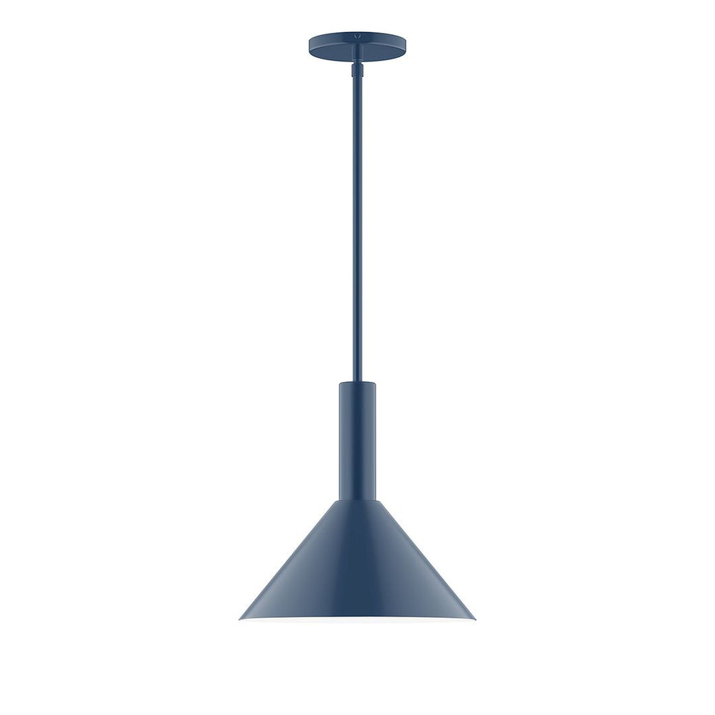 12" Stack Cone Stem Hung Pendant, Navy - STGX466-50