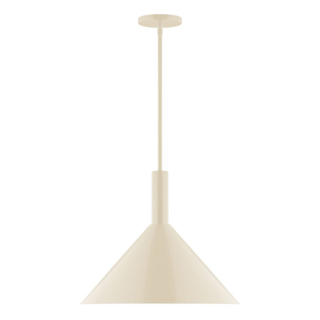 18" Stack Cone Stem Hung Pendant, Cream - STGX467-16