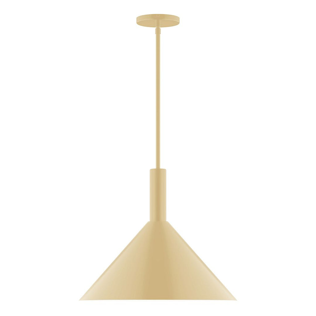 18" Stack Cone Stem Hung Pendant, Ivory - STGX467-17