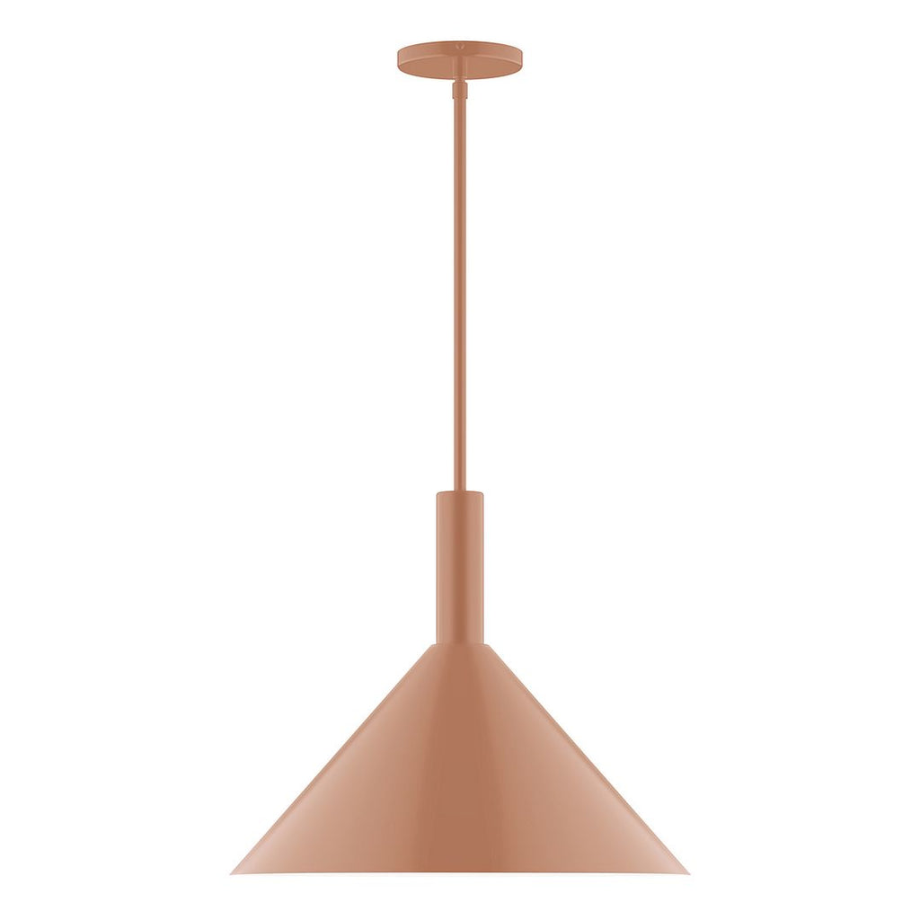 18" Stack Cone Stem Hung Pendant, Terracotta - STGX467-19