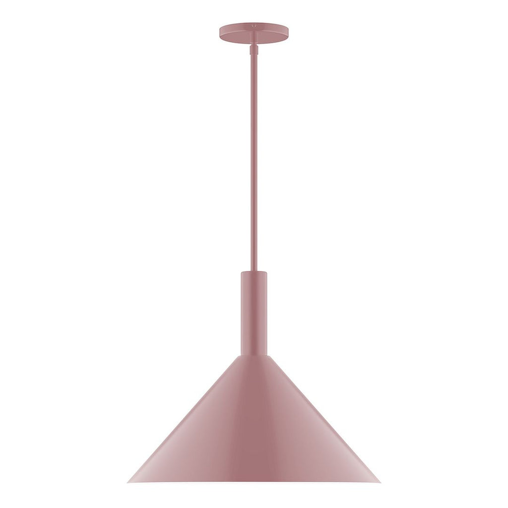 18" Stack Cone Stem Hung Pendant, Mauve - STGX467-20