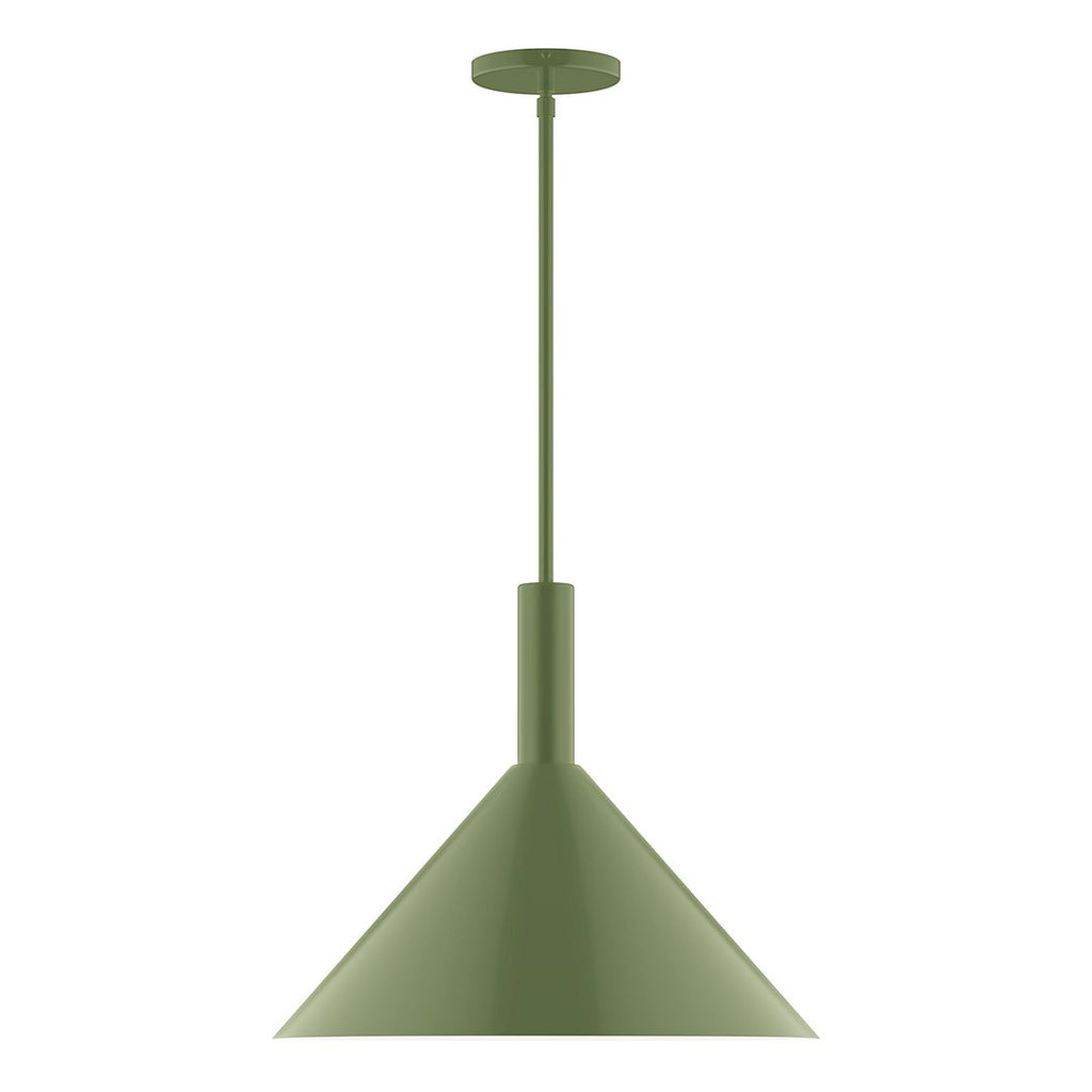 18" Stack Cone Stem Hung Pendant, Fern Green - STGX467-22