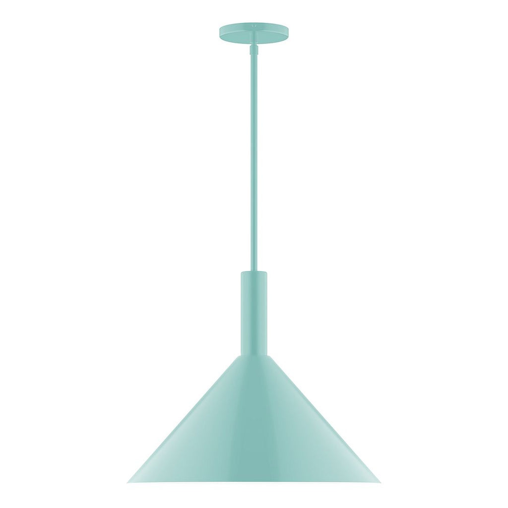 18" Stack Cone Stem Hung Pendant, Sea Green - STGX467-48