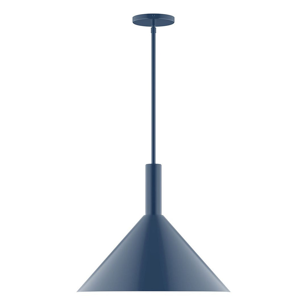 18" Stack Cone Stem Hung Pendant, Navy - STGX467-50