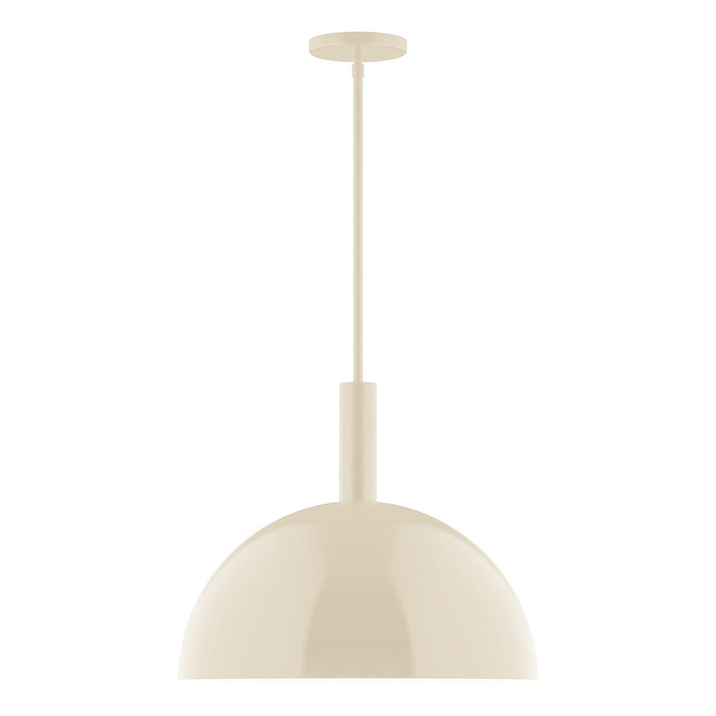 18" Stack Dome Stem Hung Pendant, Cream - STGX472-16