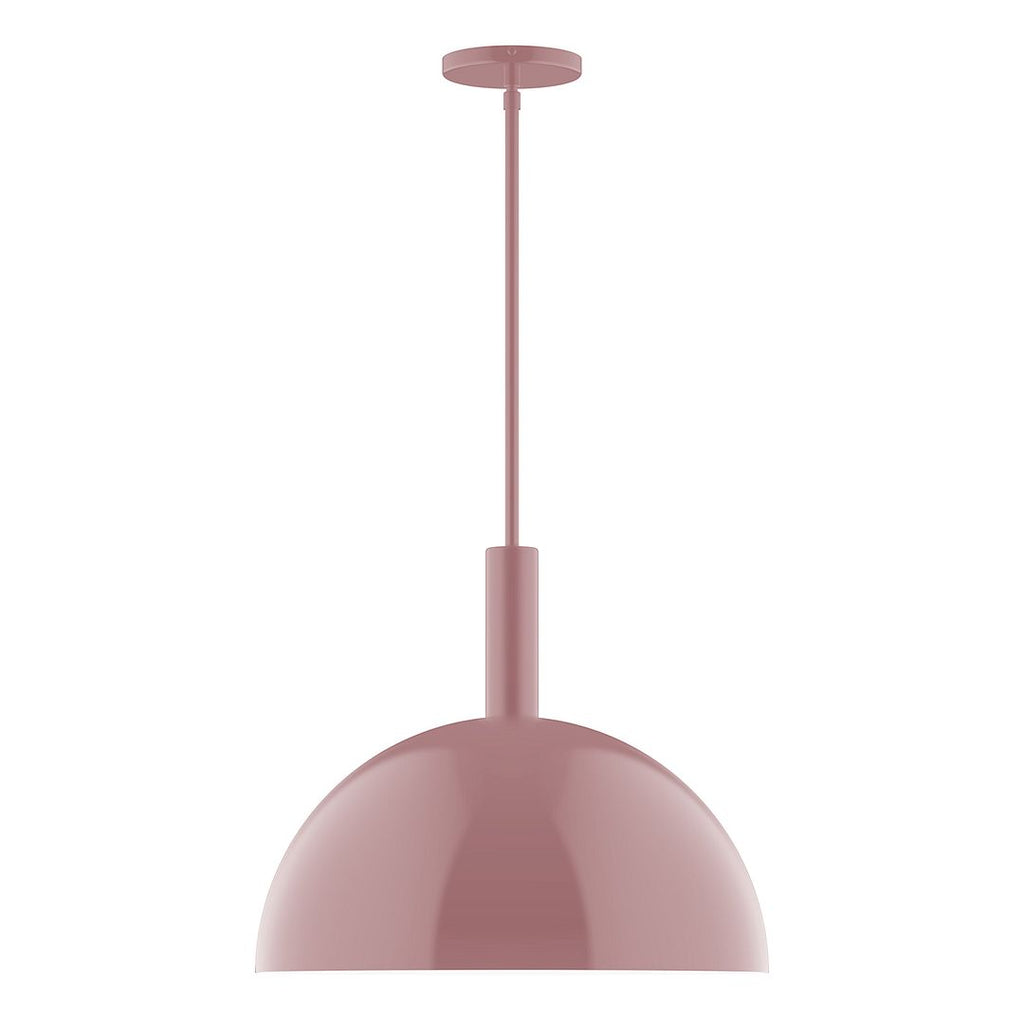 18" Stack Dome Stem Hung Pendant, Mauve - STGX472-20