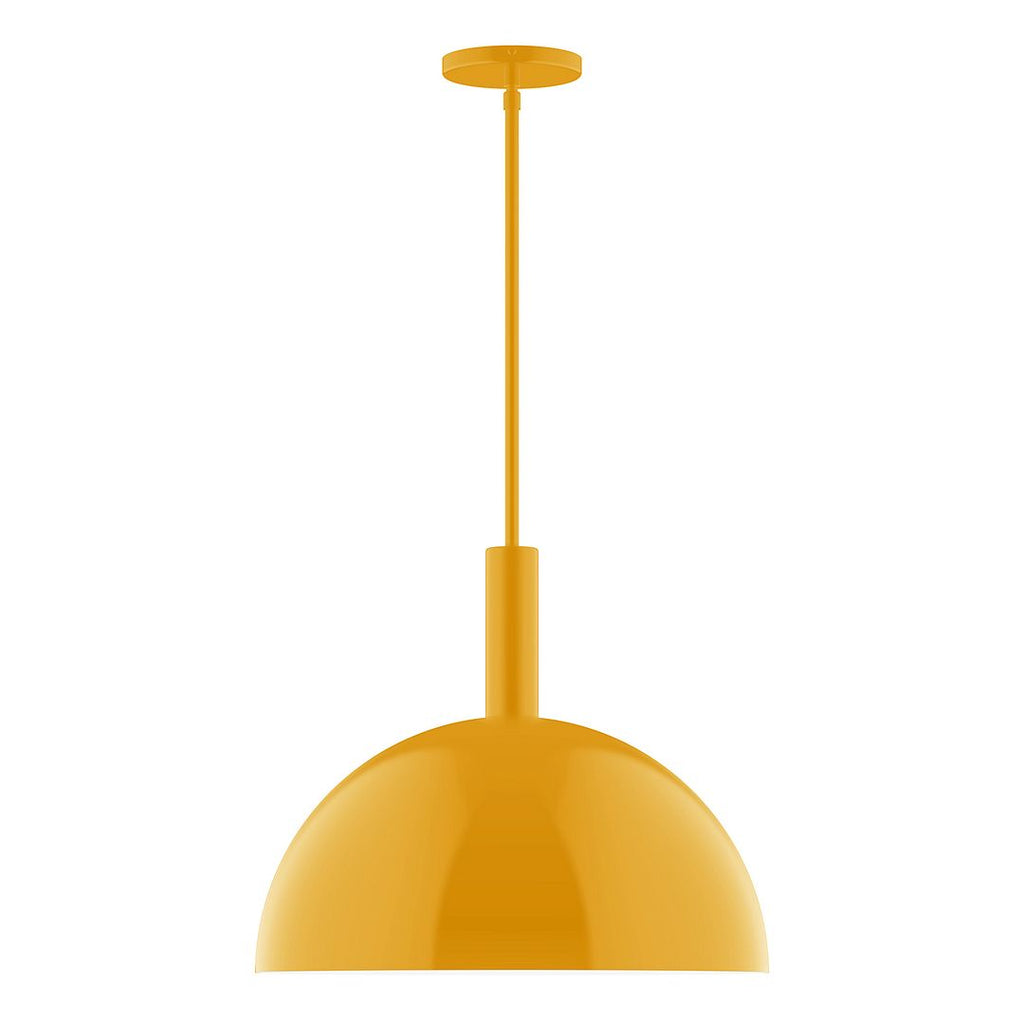 18" Stack Dome Stem Hung Pendant, Bright Yellow - STGX472-21