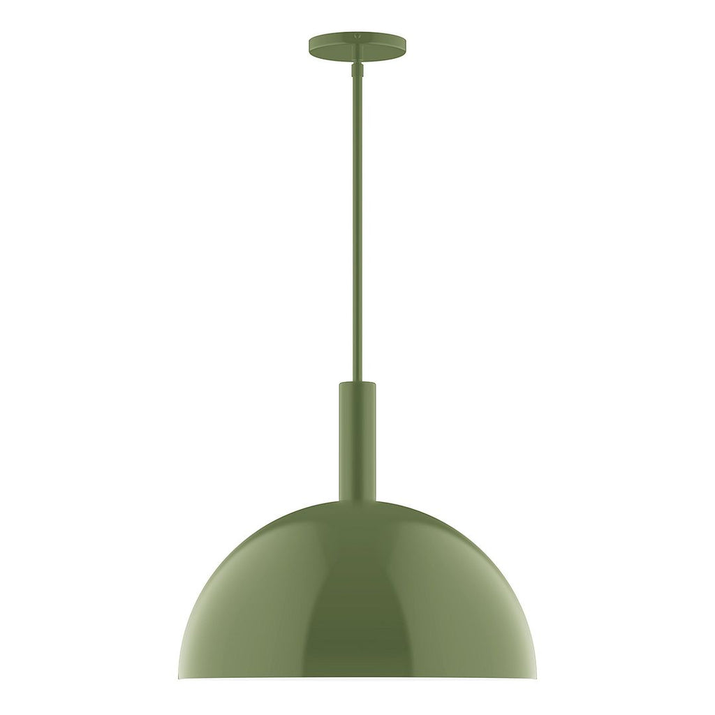 18" Stack Dome Stem Hung Pendant, Fern Green - STGX472-22