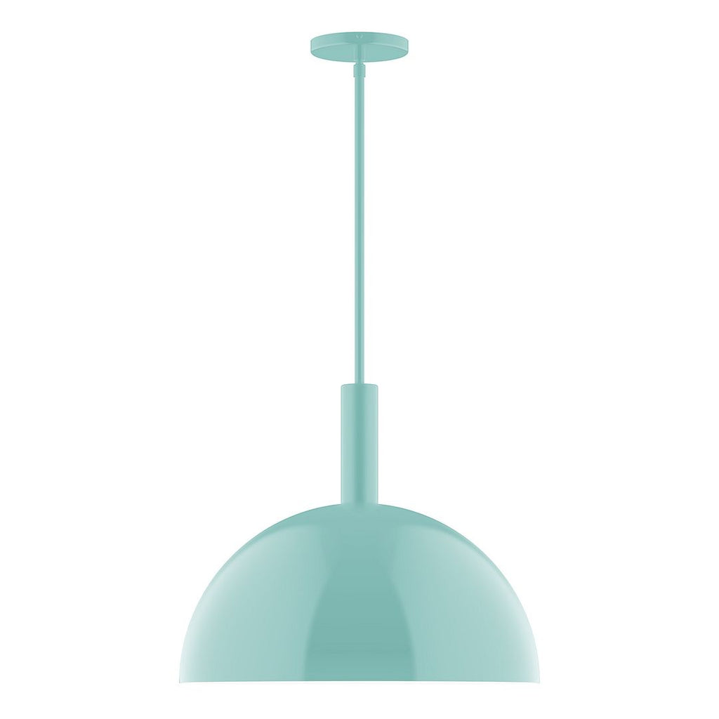 18" Stack Dome Stem Hung Pendant, Sea Green - STGX472-48