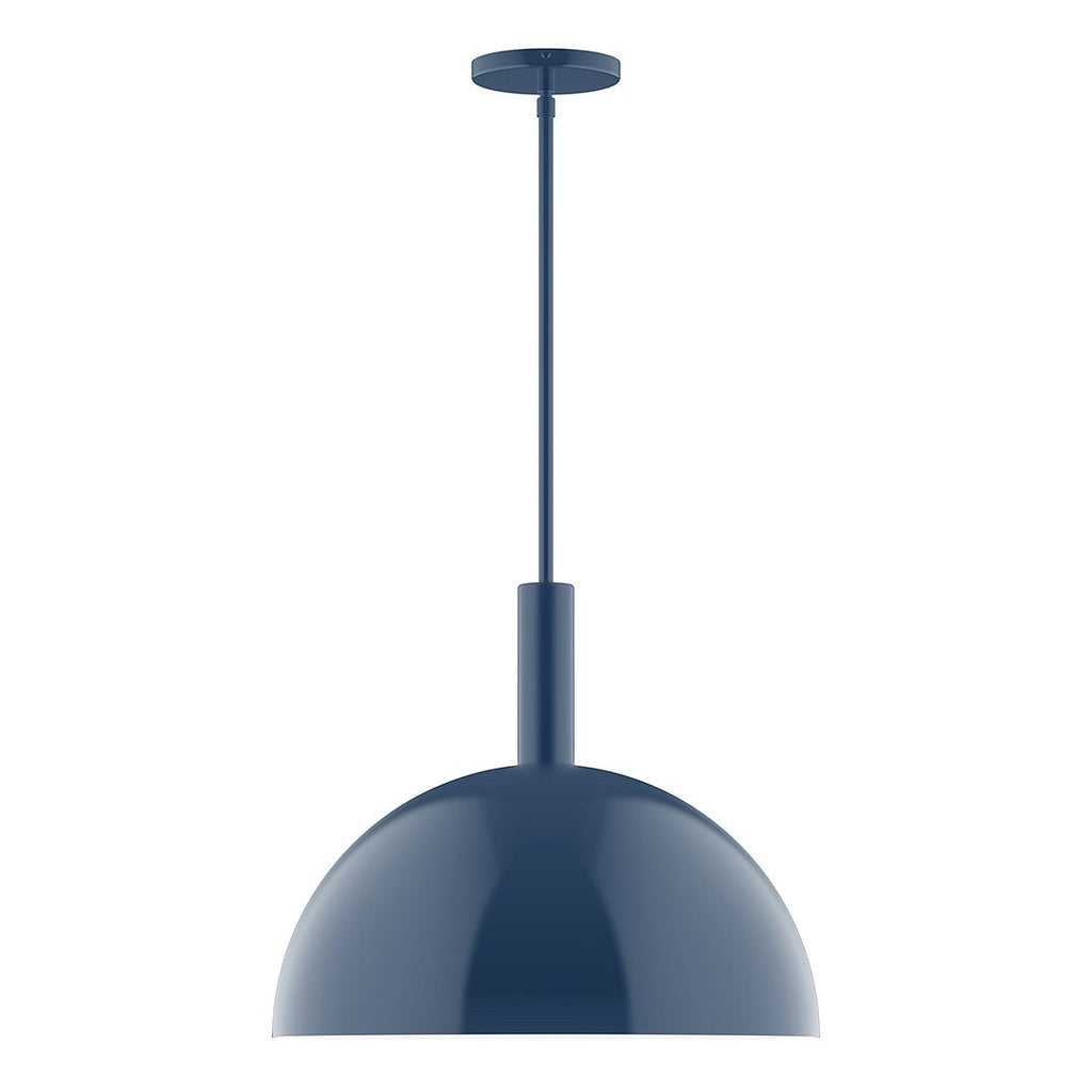 18" Stack Dome Stem Hung Pendant, Navy - STGX472-50