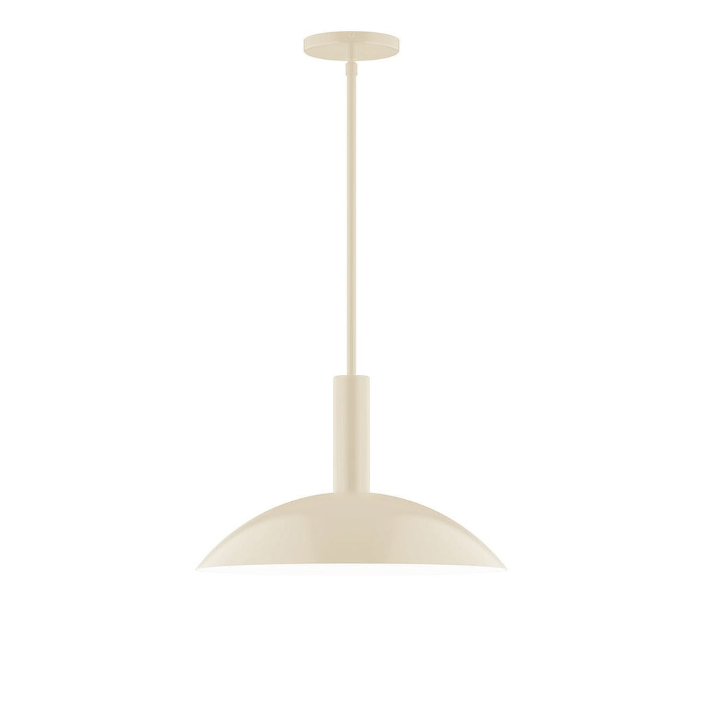 16" Stack Half Dome Stem Hung Pendant, Cream - STGX476-16