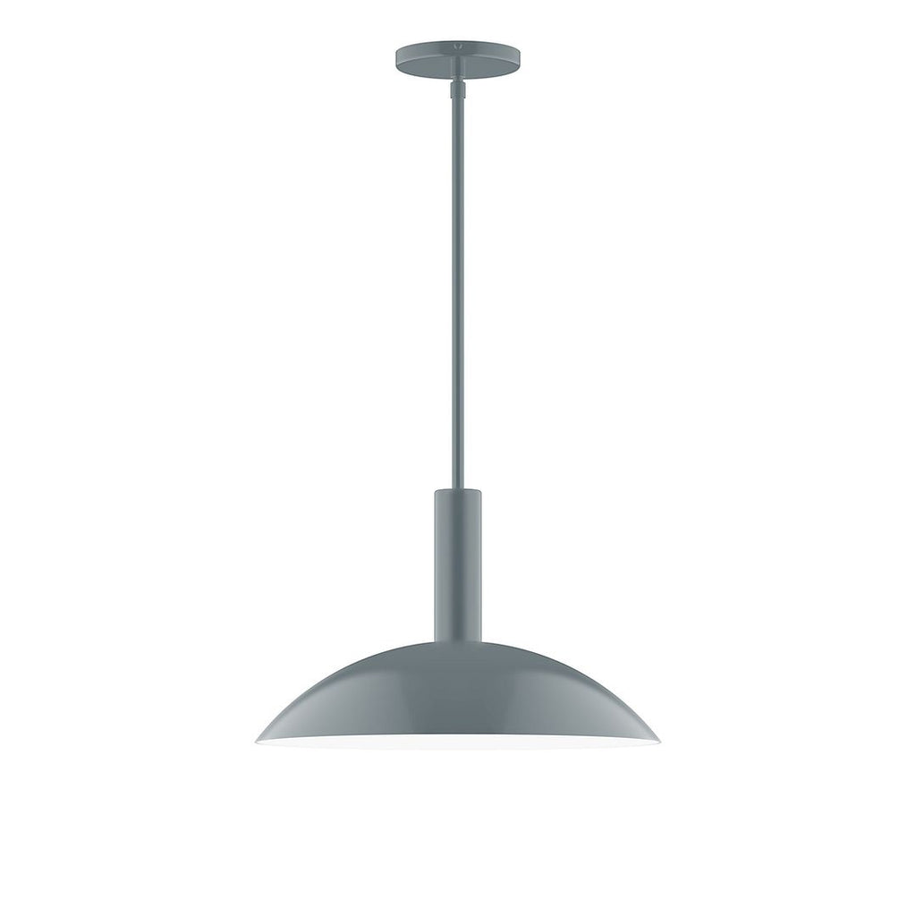 16" Stack Half Dome Stem Hung Pendant, Slate Gray - STGX476-40