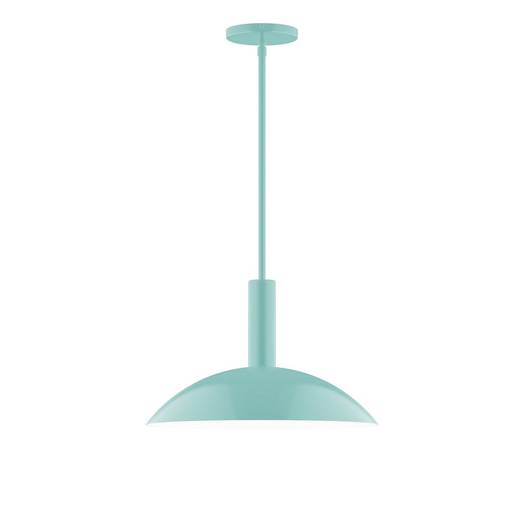 16" Stack Half Dome Stem Hung Pendant, Sea Green - STGX476-48