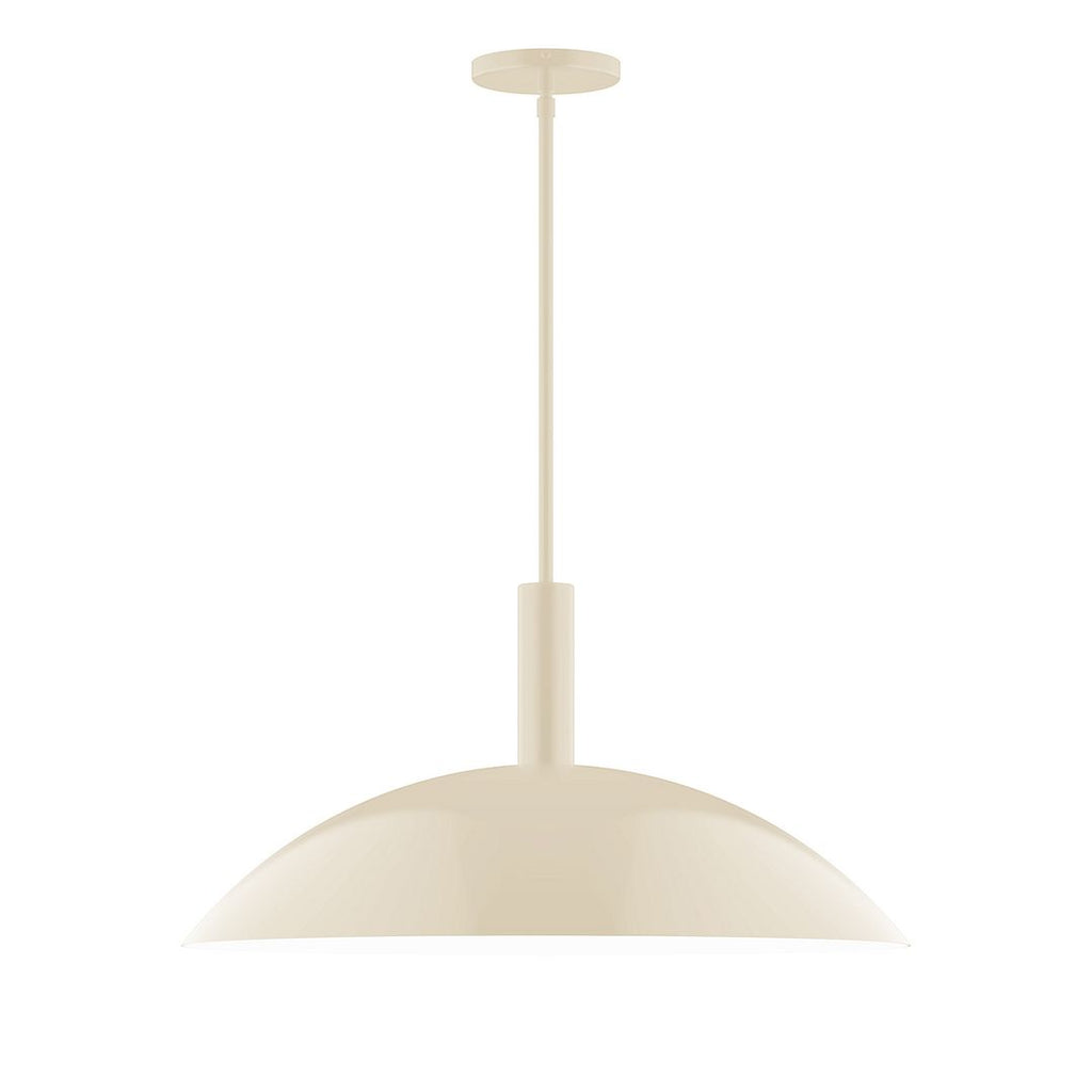 24" Stack Half Dome Stem Hung Pendant, Cream - STGX477-16