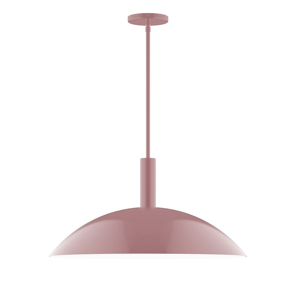 24" Stack Half Dome Stem Hung Pendant, Mauve - STGX477-20