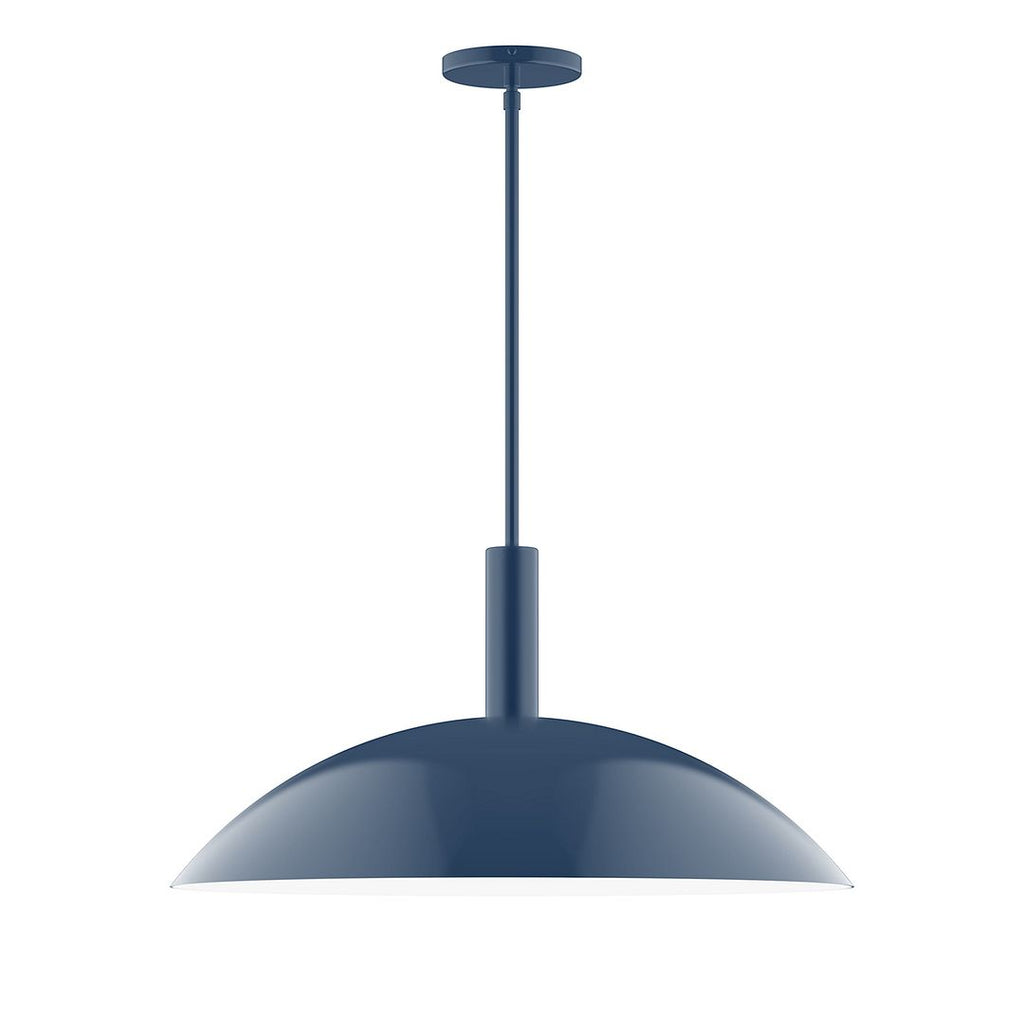 24" Stack Half Dome Stem Hung Pendant, Navy - STGX477-50