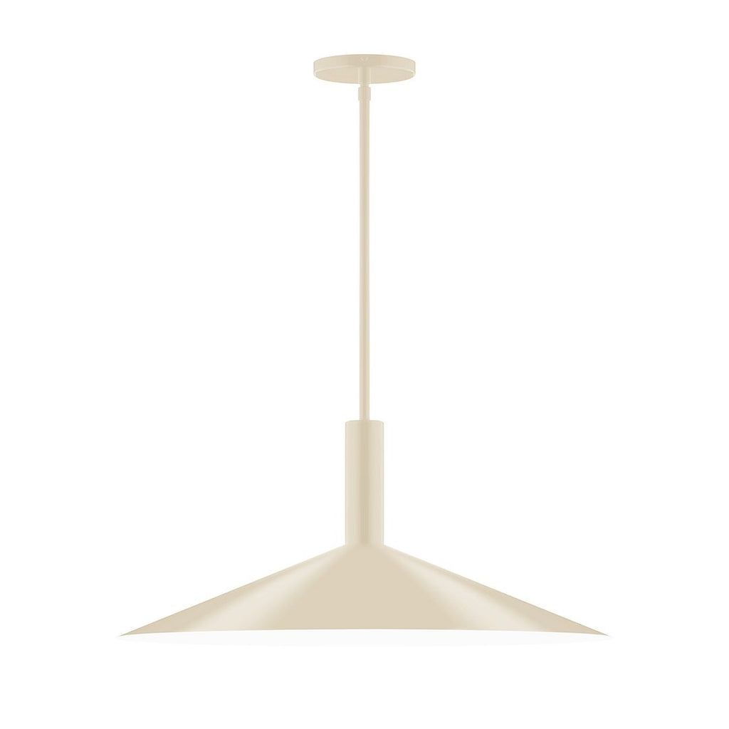 24" Stack Shallow Cone Stem Hung Pendant, Cream - STGX478-16