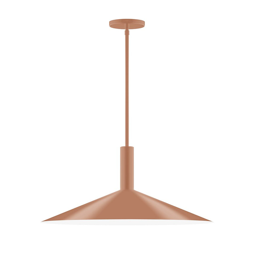 24" Stack Shallow Cone Stem Hung Pendant, Terracotta - STGX478-19