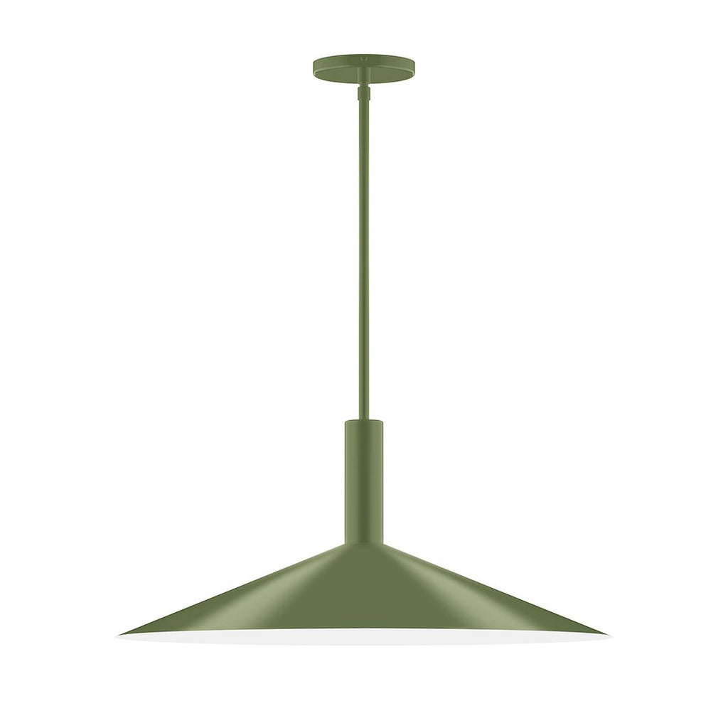 24" Stack Shallow Cone Stem Hung Pendant, Fern Green - STGX478-22