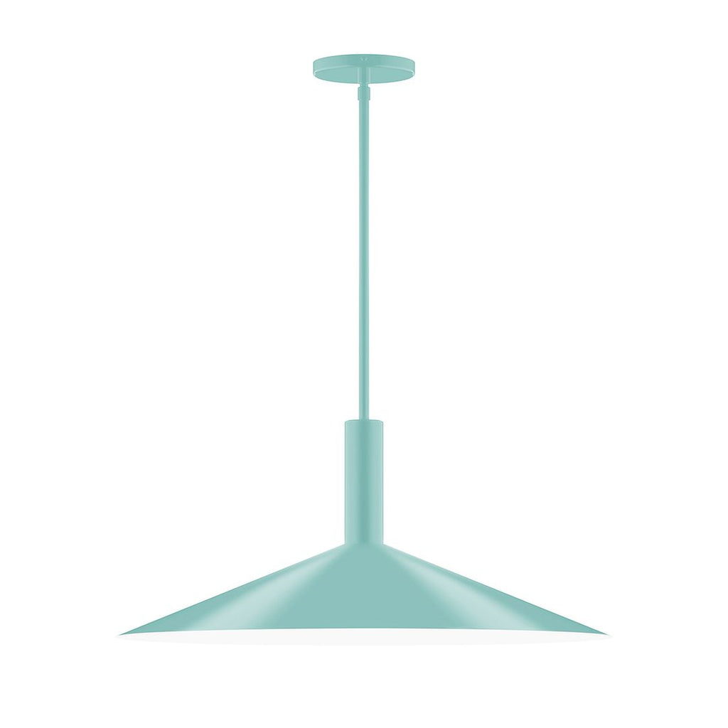 24" Stack Shallow Cone Stem Hung Pendant, Sea Green - STGX478-48