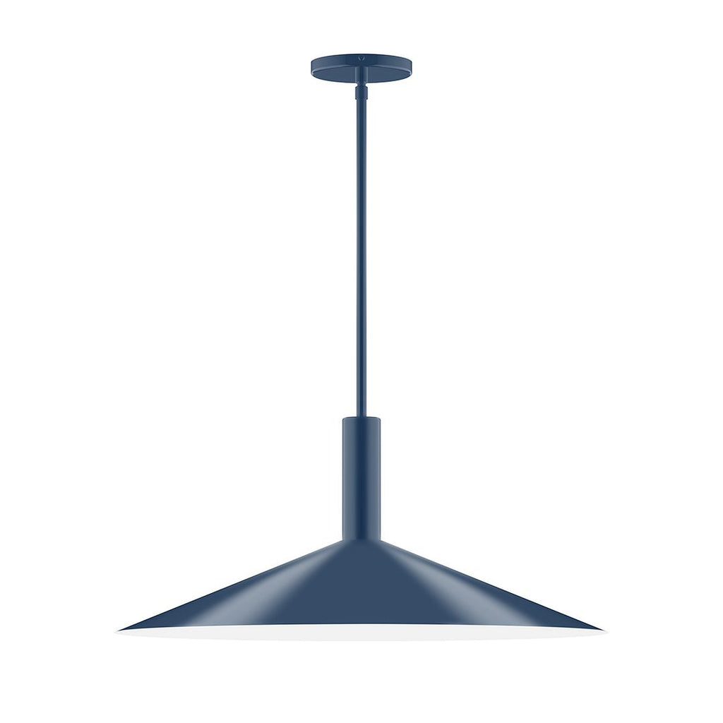 24" Stack Shallow Cone Stem Hung Pendant, Navy - STGX478-50