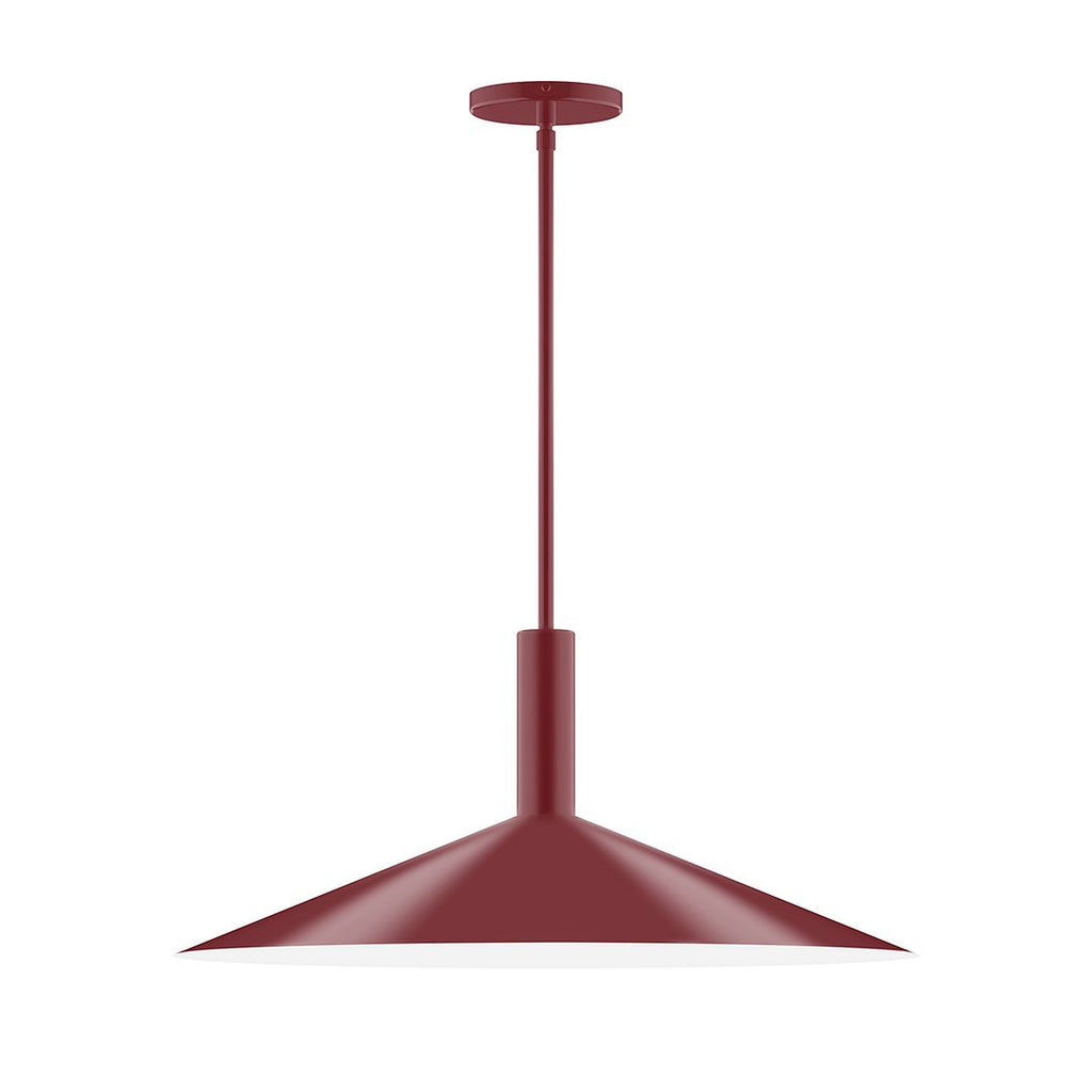 24" Stack Shallow Cone Stem Hung Pendant, Barn Red - STGX478-55