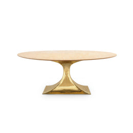 Stockholm Small Oval Table Base - Brass