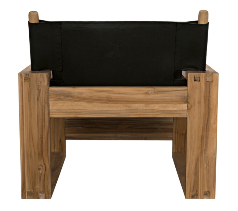 Agamemnon Chair, Teak and Leather