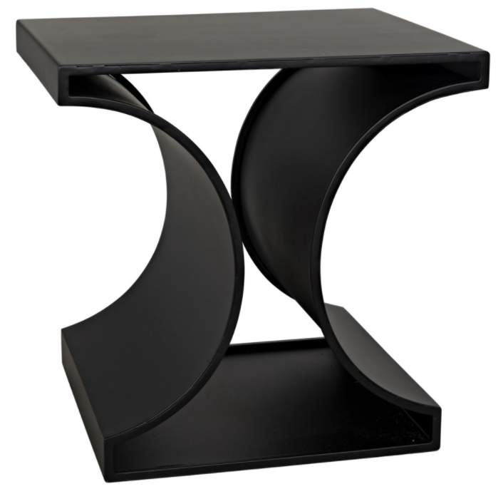 Alec Side Table, Black Metal