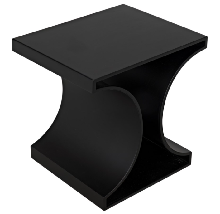 Alec Side Table, Black Metal