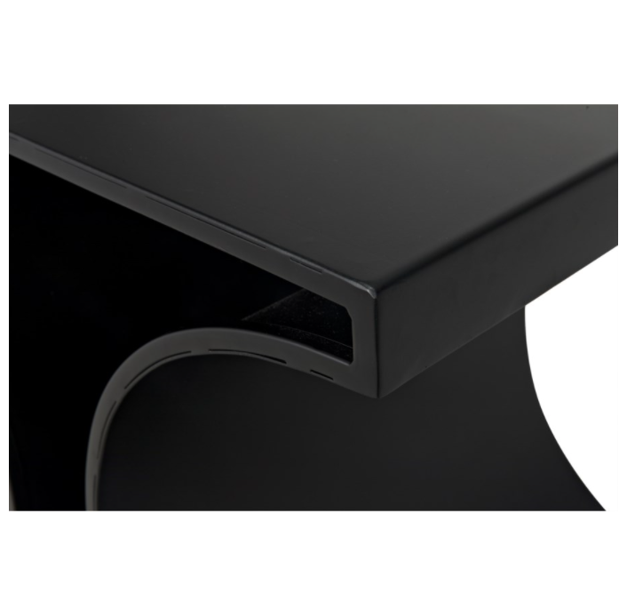 Alec Side Table, Black Metal