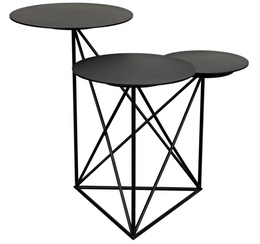 Carrier Side Table, Black Metal